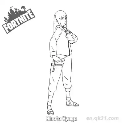 日向雏田 02简笔画 素描 涂鸦 - 免费可打印堡垒之夜 下载PDF – 免费可打印简笔画涂色画